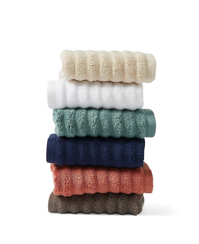 Blue Loom Mason 100% Cotton Low Twist 2 Piece Washcloth Set, 13" x