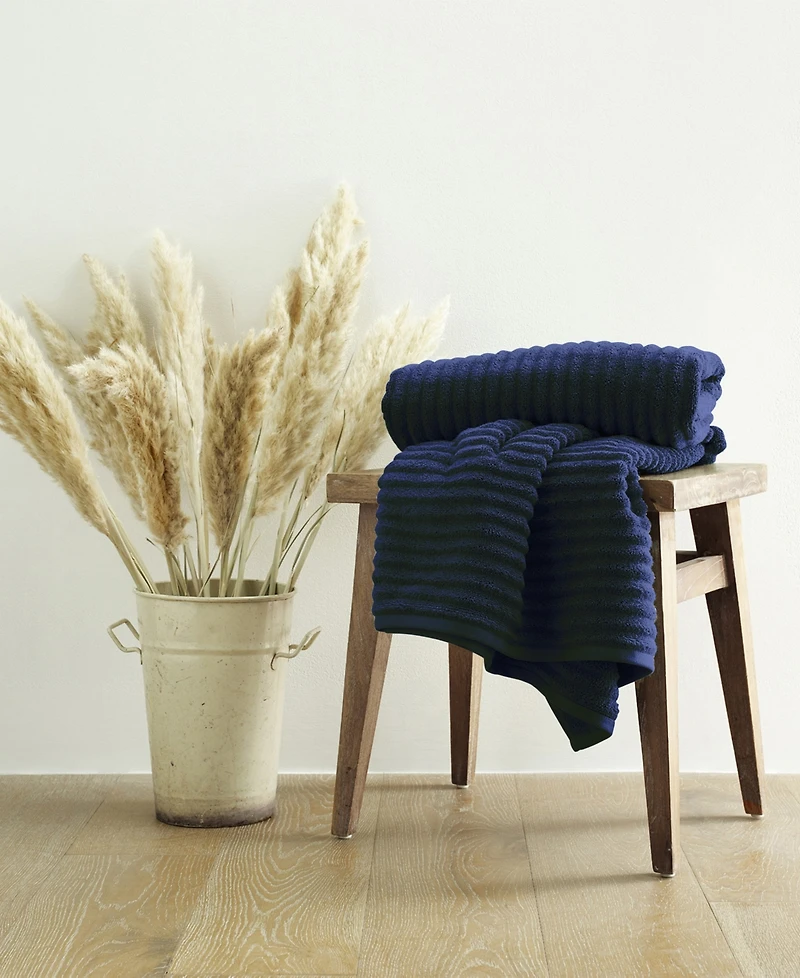 Blue Loom Mason 100% Cotton Low Twist 2 Piece Bath Towel Set, 58" x 30"