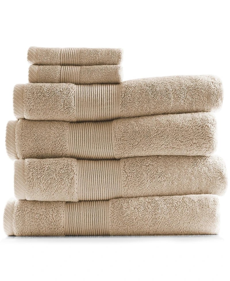 6-Piece Luxury Bath Towel Set - 700 Gsm 100% Combed Cotton, Soft & Absorbent