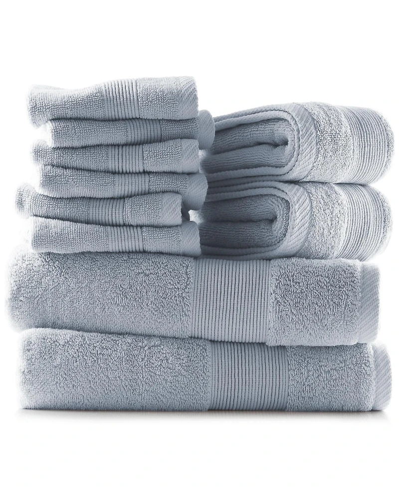 Luxury Soft 10-Piece Towel Set – 600 Gsm 100% Combed Cotton | 2 Bath Towels, Hand Towels & 6 Washcloths