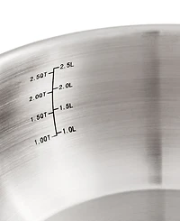 BergHOFF Belly 18/10 Stainless Steel 3.2 Quart Sauce Pan with Glass Lid