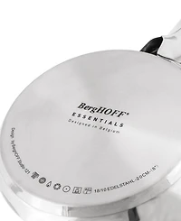 BergHOFF Belly Shape 3pc 18/10 Stainless Steel Fry Pan & Skillet Cookware Set with Glass Lid
