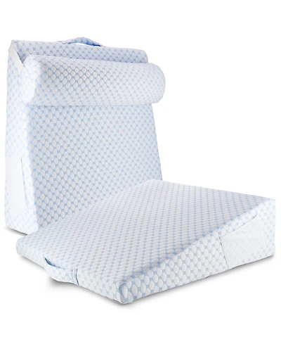 Nestl 7.5" Cooling Foam Wedge Pillow with Bolster Pillow