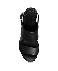 Aerosoles Women's Camera Leather Platform Heel Sandal