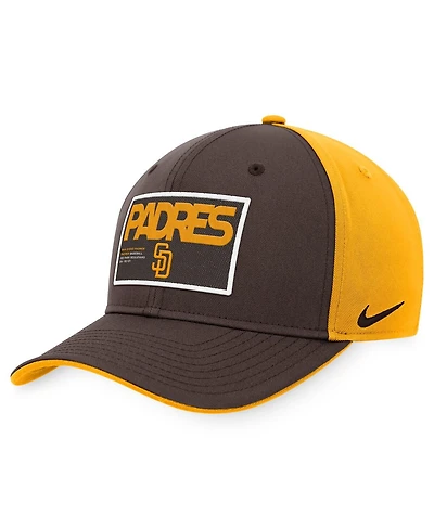 Men's Nike Brown, Gold San Diego Padres Classic99 Colorblock Performance Snapback Hat