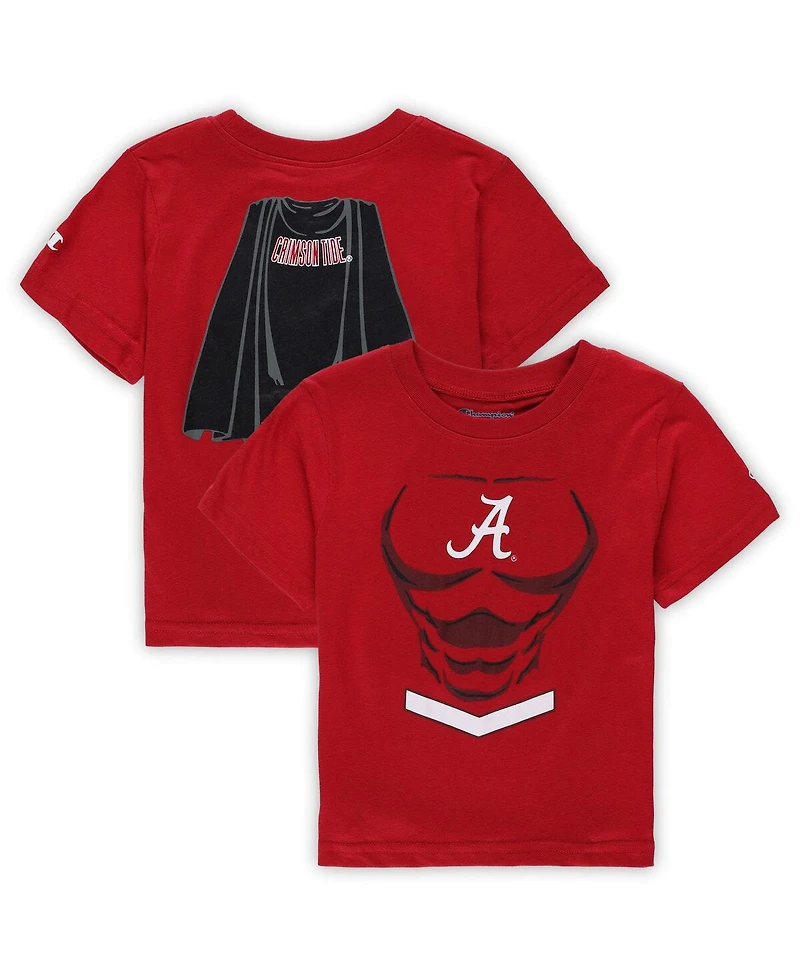 Toddler Boys and Girls Champion Crimson Alabama Crimson Tide Super Hero T-shirt