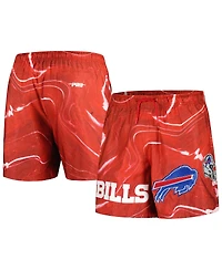 Men's Pro Standard Red Buffalo Bills Allover Marble Print Shorts