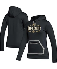 Women's adidas Black Vegas Golden Knights Team Pullover Hoodie