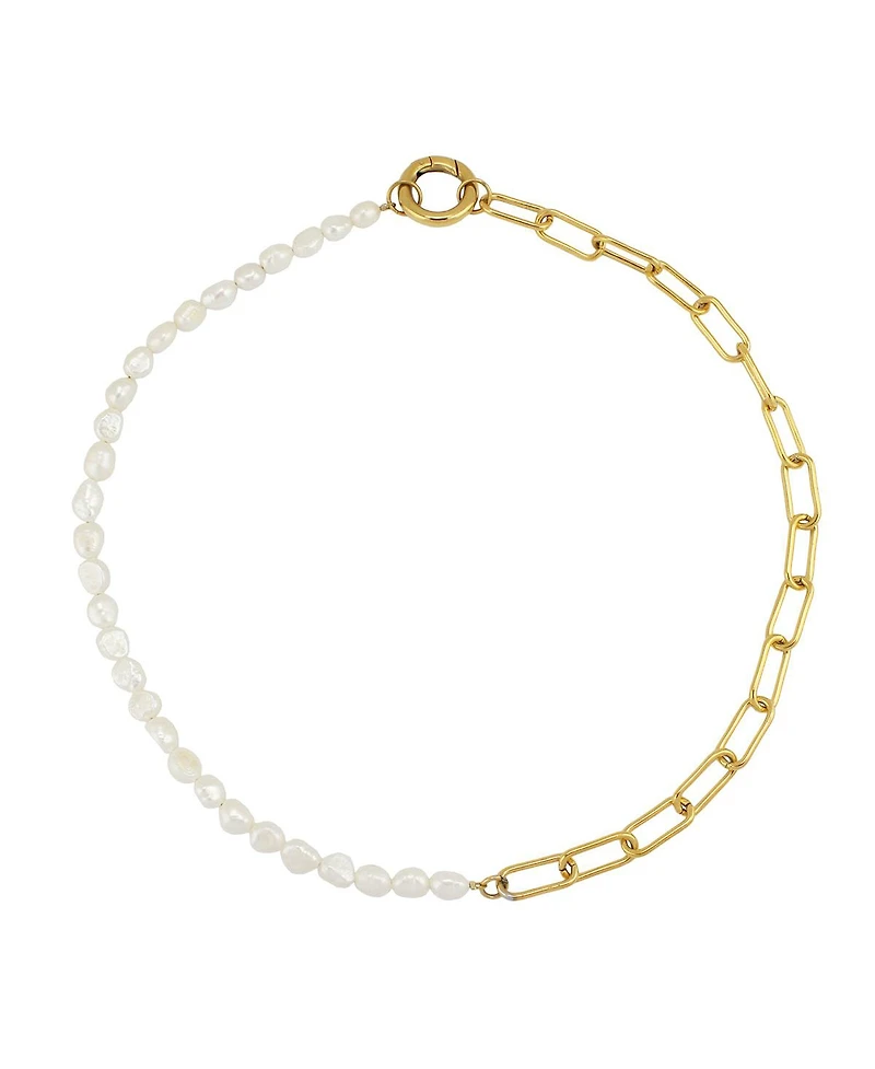 Ronnie Half Chain And Pearl Necklace