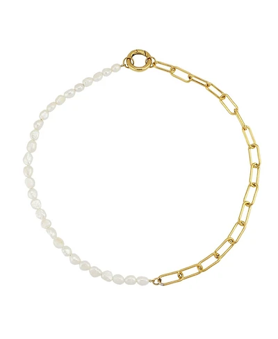 Ronnie Half Chain And Pearl Necklace