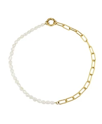 Ronnie Half Chain And Pearl Necklace