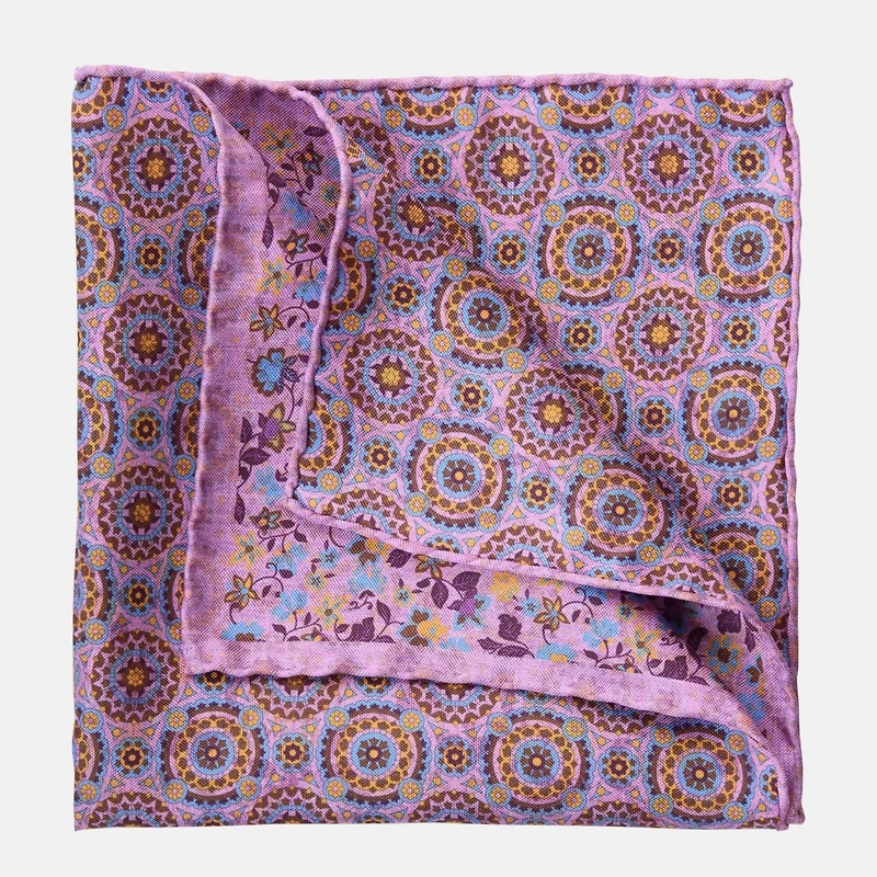 Elizabetta Men's Rimini - Large Silk Pocket Square for Men
