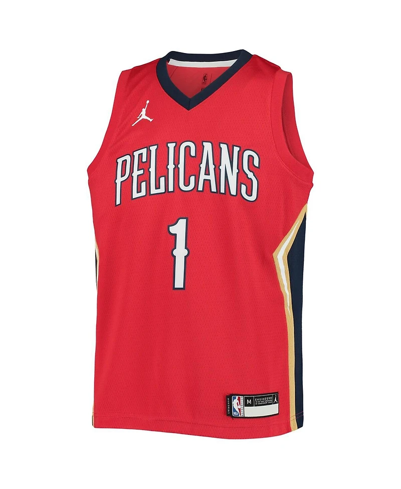Jordan New Orleans Pelicans Big Boys and Girls Statement Swingman 2 Jersey - Zion Williamson