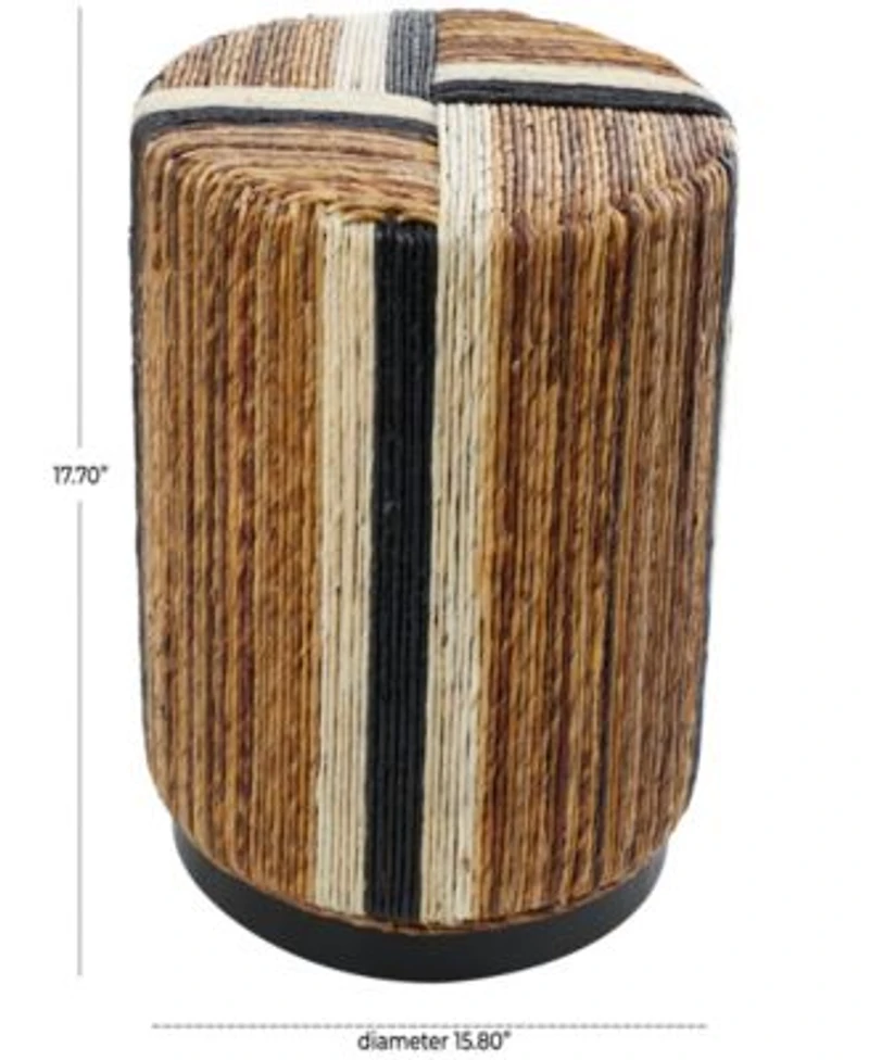 Rosemary Lane Banana Leaf Handmade Linear Wrapped Accent Table Collection