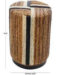 Rosemary Lane Banana Leaf Handmade Linear Wrapped Accent Table Collection