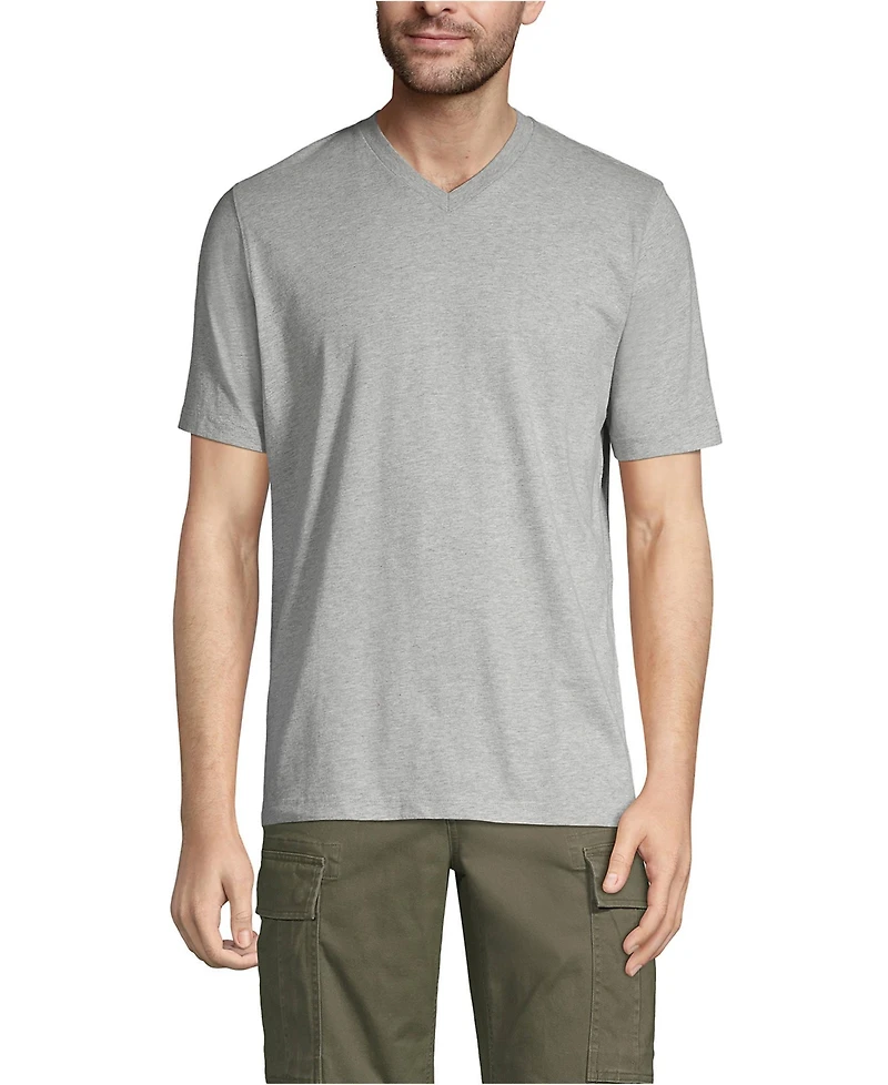 Lands' End Men's Super-t Short Sleeve V-Neck T-Shirt