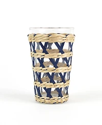 8 Oak Lane Glass Rattan Tumbler, 4 Piece Set