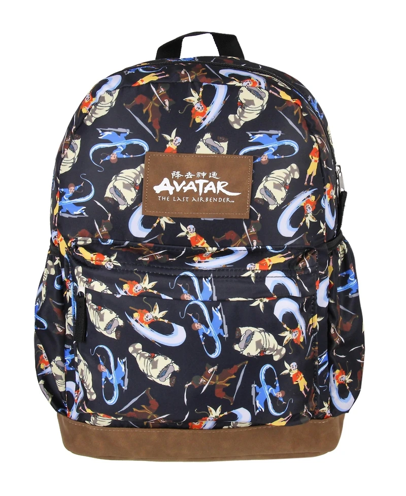 Nickelodeon Avatar The Last Airbender Backpack Character Cartoon All-Over Print School Book Bag