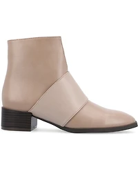 Journee Collection Women's Kyler Two Tone Block Heel Booties