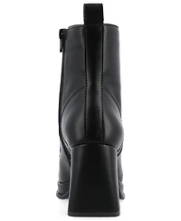 Journee Collection Women's Kalindi Block Heel Combat Booties