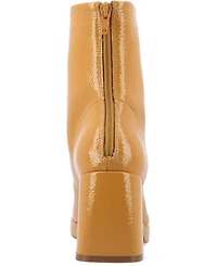 Journee Collection Women's Aylani Tru Comfort Foam Crinkle Patent Faux Leather Platform Boots