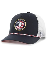 Men's '47 Brand Navy, White Los Angeles Rams Union Patch Trucker Adjustable Hat