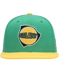 Men's Mitchell & Ness Green La Galaxy Throwback Logo Snapback Hat