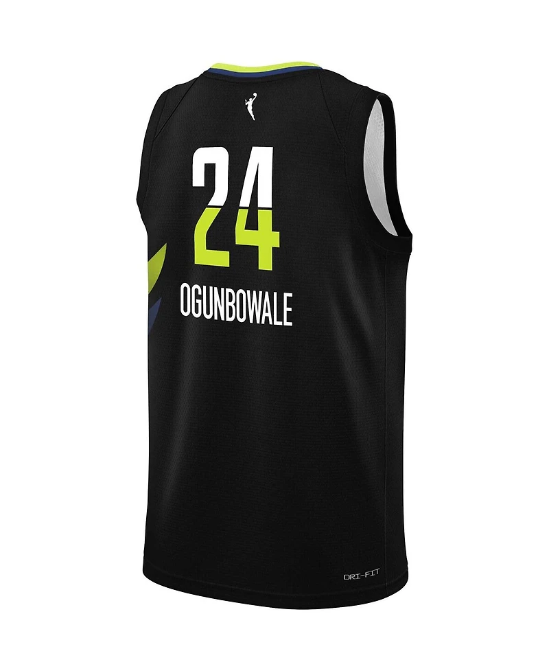 Big Boys and Girls Nike Arike Ogunbowale Black Dallas Wings Victory Player Jersey - Rebel Edition