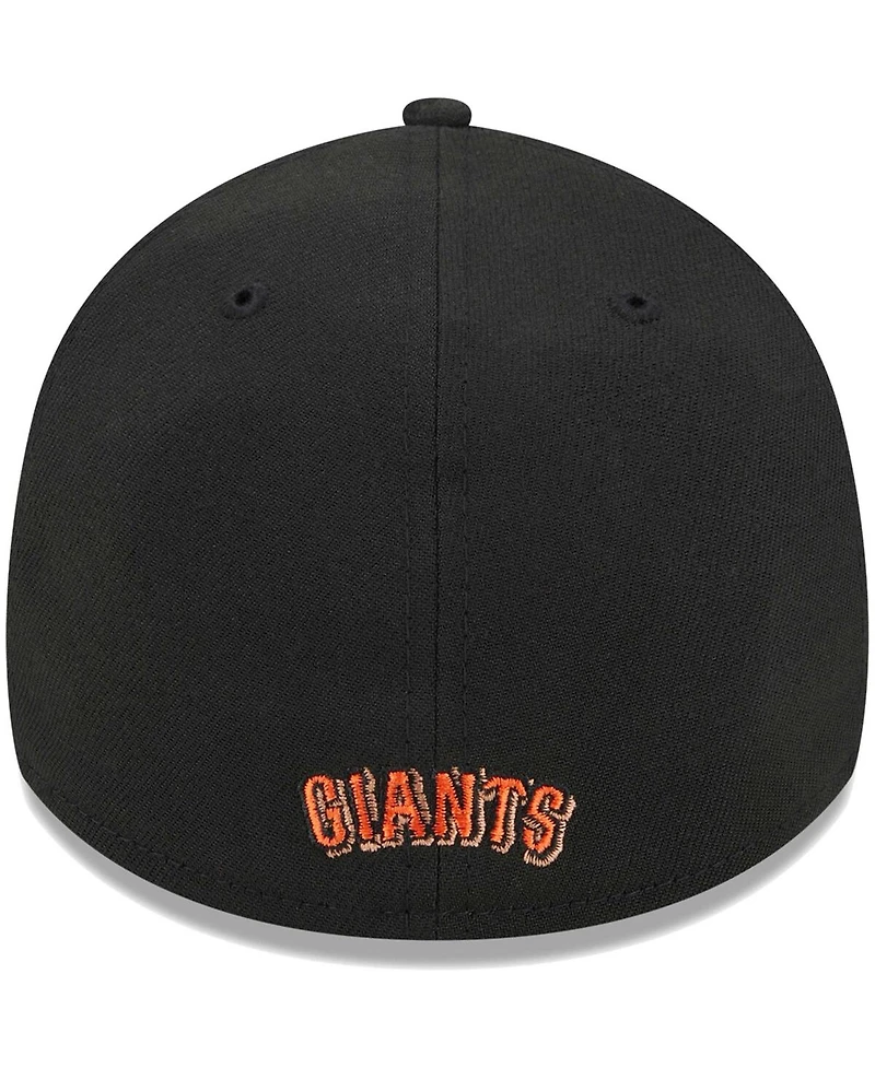 Men's New Era Black San Francisco Giants Logo 39THIRTY Flex Hat