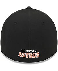 Men's New Era Black Houston Astros Logo 39THIRTY Flex Hat