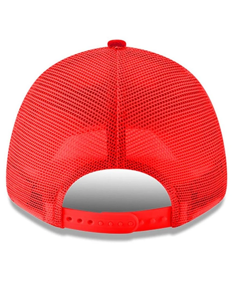 Men's New Era Scarlet Jeff Gordon Dupont 9FORTY A-Frame Trucker Snapback Hat