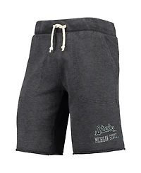 Men's Heathered Black Alternative Apparel Michigan State Spartans Victory Lounge Shorts