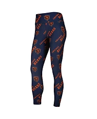 Women's Concepts Sport Navy Chicago Bears Breakthrough Allover Print Lounge Leggings