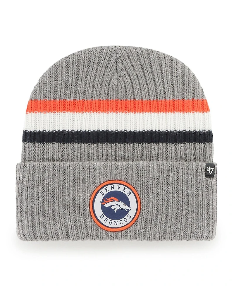 Men's '47 Brand Gray Denver Broncos Highline Cuffed Knit Hat