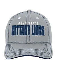 Youth Boys and Girls Gray Penn State Nittany Lions Old School Slouch Adjustable Hat