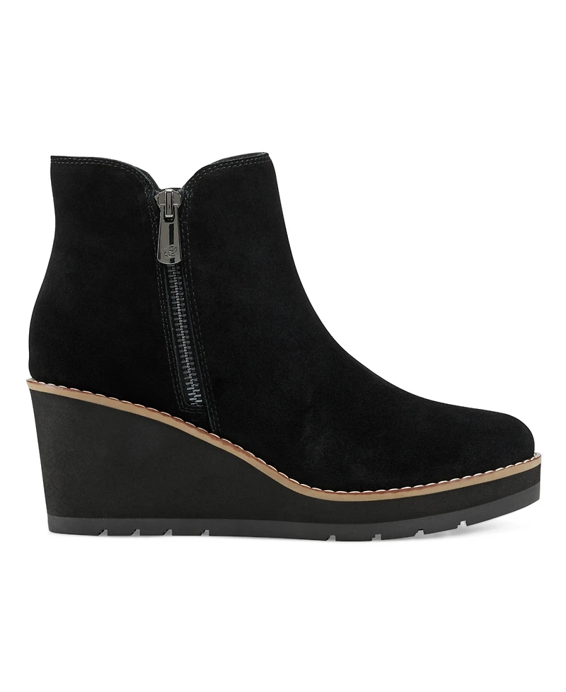 Easy Spirit Women's Jayda Round Toe Casual Wedge Booties