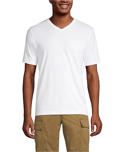 Lands' End Men's Super-t Short Sleeve V-Neck T-Shirt