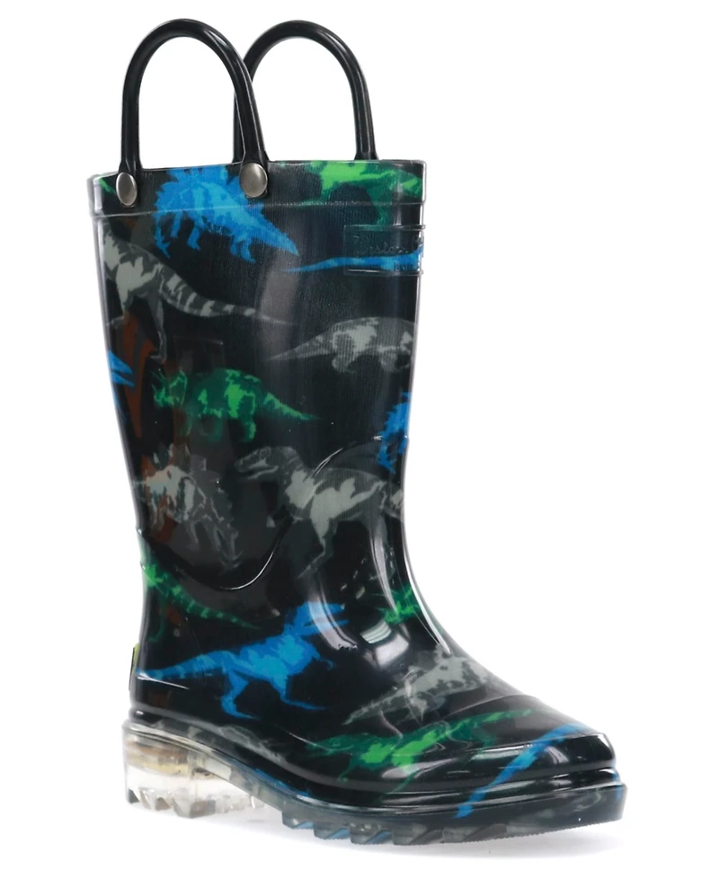 Toddler & Little Boy's Dinosaur Friends Lighted Rain Boot