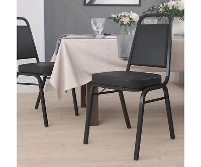 Trapezoidal Back Stacking Banquet Dining Chair - 2.5" Thick Seat