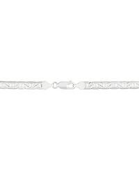 Italian Silver Polished Mariner Link 22" Chain Necklace in 18k Gold-Plated Sterling Silver & Sterling Silver