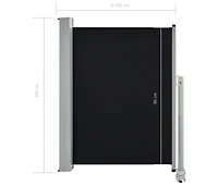 Patio Retractable Side Awning 39.4"x118.1