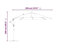 Cantilever Garden Parasol with Aluminum Pole 137.8" Taupe