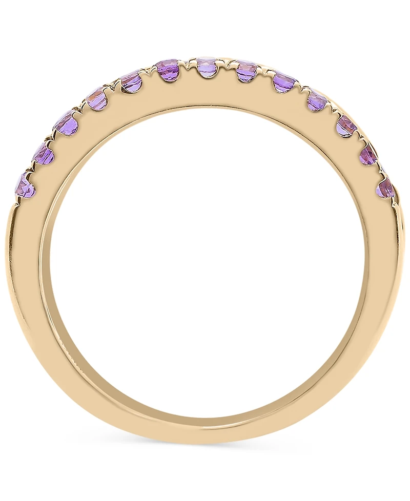 2-Pc. Set Amethyst Stack Rings (1/2 ct. t.w.) in 14k Gold-Plated Sterling Silver
