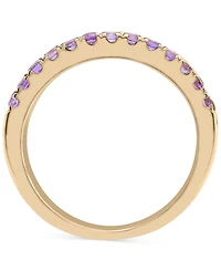2-Pc. Set Amethyst Stack Rings (1/2 ct. t.w.) in 14k Gold-Plated Sterling Silver