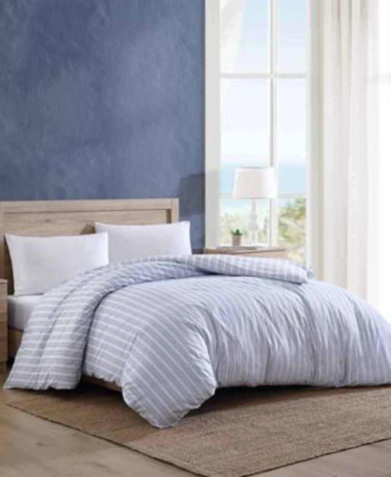 Nautica Beaux Stripe Cotton Reversible Duvet Covers