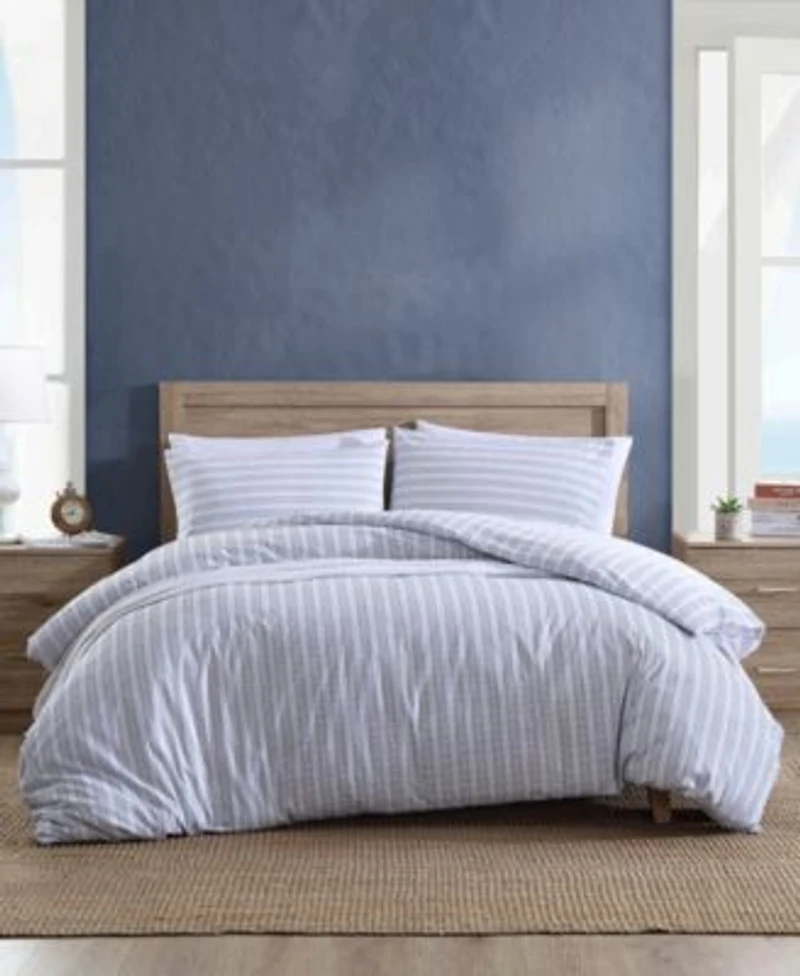 Nautica Beaux Stripe Cotton Reversible Duvet Covers