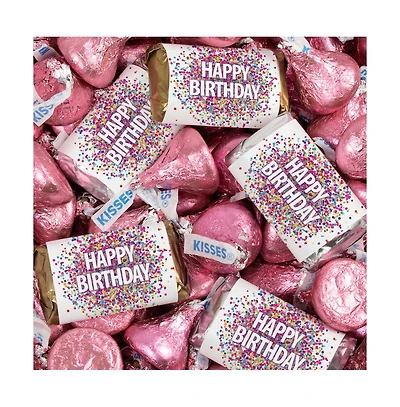 Just Candy Birthday Party Favors Hershey's Miniatures and Kisses by Candy, 128 Pieces