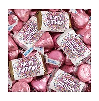 Just Candy Birthday Party Favors Hershey's Miniatures and Kisses by Candy, 128 Pieces