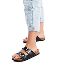 Women's Double Strap Buckle Sandals By Xti