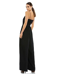 Mac Duggal Women's Ieena Ruched Sleeveless Tie Jumpsuit